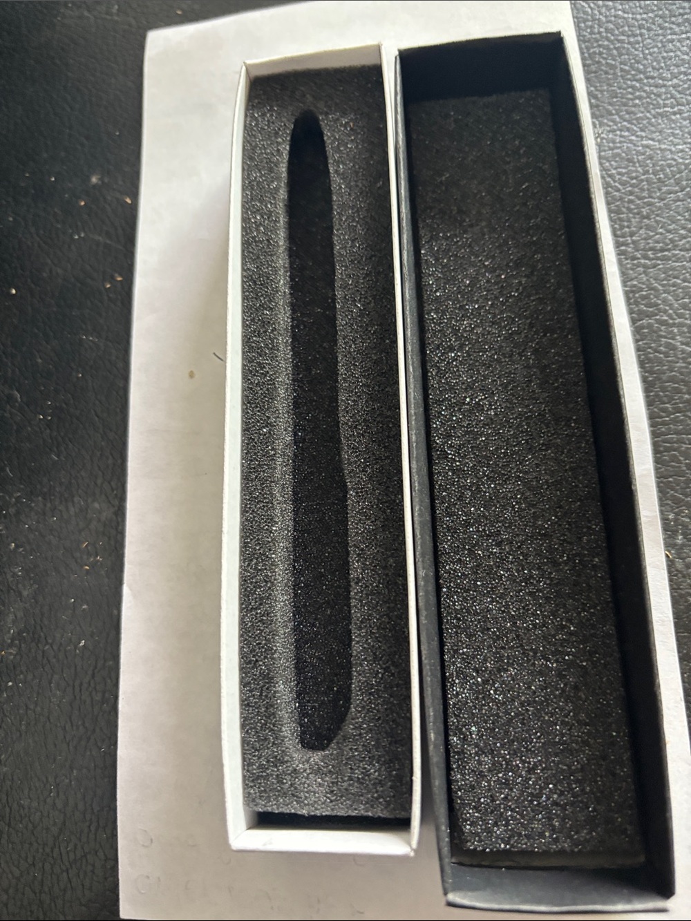 Black Carbon Fiber Ballpoint Pen with Silver Accents - Picture 6 of 7